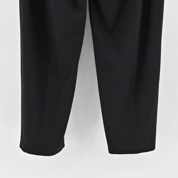 EILEEN FISHER Womens Pants Size L Classic Black Straight Leg Trousers Corpcore - Picture 6 of 11